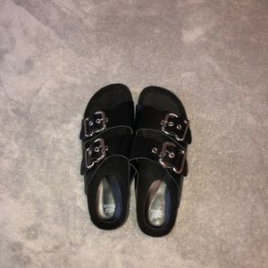 Black Slip-on Sandals